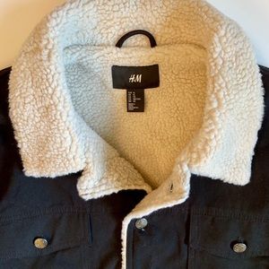 Men’s XL Black Denim Pile Jacket